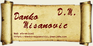 Danko Mišanović vizit kartica